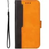 Samsung Galaxy S25 Edge SM-S937, Oldalra nyíló tok, stand, kártyatartóval, kézpánttal, Wooze Colour Wallet, narancssárga
