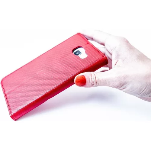 Samsung Galaxy S25 Edge SM-S937, Oldalra nyíló tok, stand, Smart Magnet, piros