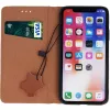 Samsung Galaxy S25 Edge SM-S937, Oldalra nyíló tok, valódi bőrtok, stand, Smart Pro, barna