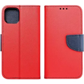   Samsung Galaxy A15 4G / A15 5G SM-A155F / A156B, Oldalra nyíló tok, stand, Fancy Book, piros