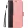 Xiaomi Redmi K70 / K70 Pro / Poco F6 Pro, Oldalra nyíló tok, stand, kártyatartóval, kézpánttal, Wooze Colour Wallet, rózsaszín