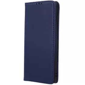   Samsung Galaxy A15 4G / A15 5G SM-A155F / A156B, Oldalra nyíló tok, valódi bőrtok, stand, Smart Pro, sötétkék
