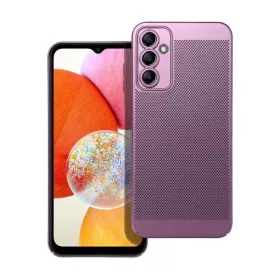   Samsung Galaxy A15 4G / A15 5G SM-A155F / A156B, Műanyag hátlap védőtok, légáteresztő, lyukacsos minta, Breezy, lila