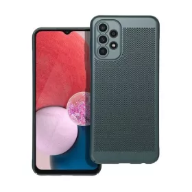   Samsung Galaxy A15 4G / A15 5G SM-A155F / A156B, Műanyag hátlap védőtok, légáteresztő, lyukacsos minta, Breezy, sötétzöld