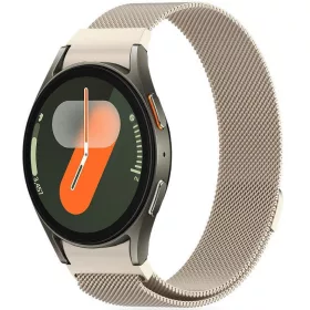   Samsung Galaxy Watch 4 / 5 / 5 Pro / 6 / 7 / FE (40 / 44 / 45mm) / Watch 4 Classic / 6 Classic (42 / 43 / 46mm), fém pótszíj, milánói stílus, TP MilaneseBand, csillagfény