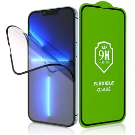   Apple iPhone Air (2025), Kijelzővédő fólia, ütésálló fólia, Tempered Glass (edzett üveg), 5D, Full Glue, Nano Flexi Glass, fekete
