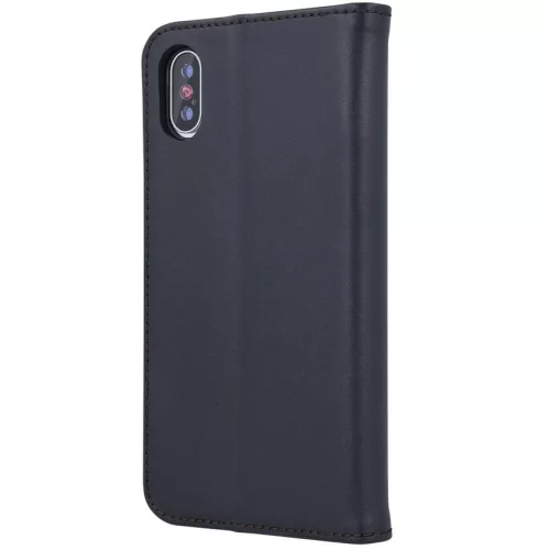 Samsung Galaxy S24 Ultra SM-S928, Oldalra nyíló tok, valódi bőrtok, stand, Smart Pro, fekete
