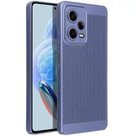   Samsung Galaxy S24 Ultra SM-S928, Műanyag hátlap védőtok, légáteresztő, lyukacsos minta, Breezy, kék