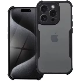   Apple iPhone Air (2025), Szilikon tok, közepesen ütésálló, légpárnás sarok, akril hátlap, Anti-Drop Case, átlátszó/fekete