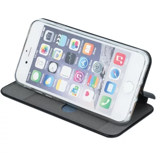 Apple iPhone 17, Oldalra nyíló tok, stand, Forcell Elegance, fekete