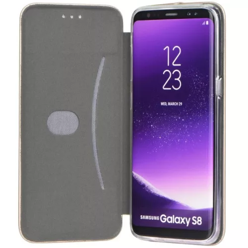 Apple iPhone 17, Oldalra nyíló tok, stand, Forcell Elegance, arany