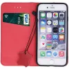 Apple iPhone Air (2025), Oldalra nyíló tok, valódi bőrtok, stand, Smart Pro, piros