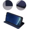 Apple iPhone 17 Pro, Oldalra nyíló tok, valódi bőrtok, stand, Smart Pro, sötétkék