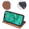 Apple iPhone 17 Pro Max, Oldalra nyíló tok, valódi bőrtok, stand, Smart Pro, fekete
