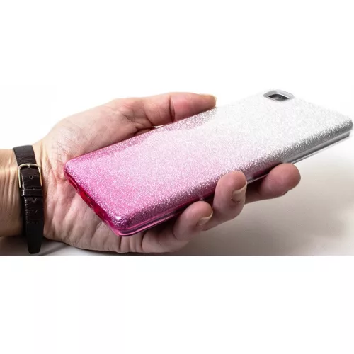 Apple iPhone 17, Szilikon tok, csillogó, Forcell Shining, vörösarany/ezüst