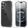 Apple iPhone 17, Műanyag hátlap védőtok + szilikon keret, FlexAir Hybrid, átlátszó