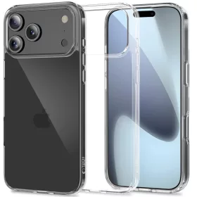   Apple iPhone 17 Pro Max, Műanyag hátlap védőtok + szilikon keret, FlexAir Hybrid, átlátszó