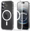 Apple iPhone 17, Műanyag hátlap védőtok + szilikon keret, Magsafe töltővel kompatibilis, FlexAir Hybrid Magsafe, átlátszó
