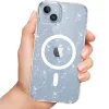 Apple iPhone 17 Pro Max, Műanyag hátlap védőtok + szilikon keret, Magsafe töltővel kompatibilis, csillogó hátlap, FlexAir Hybrid Magsafe Glitter, átlátszó