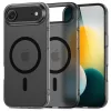 Apple iPhone Air (2025), Műanyag hátlap védőtok + szilikon keret, közepesen ütésálló, Magsafe töltővel kompatibilis, Magslim Magsafe, áttetsző/fekete