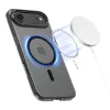 Apple iPhone Air (2025), Műanyag hátlap védőtok + szilikon keret, közepesen ütésálló, Magsafe töltővel kompatibilis, Magslim Magsafe, áttetsző/fekete