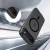 Apple iPhone Air (2025), Műanyag hátlap védőtok + szilikon keret, közepesen ütésálló, Magsafe töltővel kompatibilis, Magslim Magsafe, áttetsző/fekete