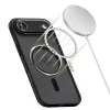 Apple iPhone Air (2025), Műanyag hátlap védőtok + szilikon keret, Magsafe töltővel kompatibilis, kameravédő kerettel, Magcam Magsafe, áttetsző/fekete