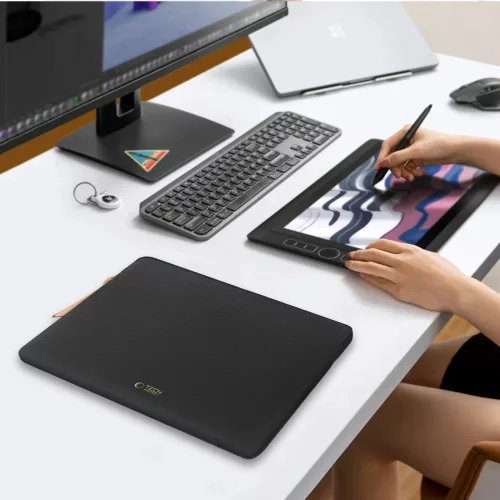 Laptop táska, 15 - 16" készülékhez, TP Fleece, fekete