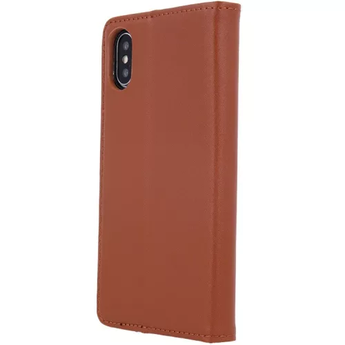 Samsung Galaxy S25 FE SM-S731, Oldalra nyíló tok, valódi bőrtok, stand, Smart Pro, barna