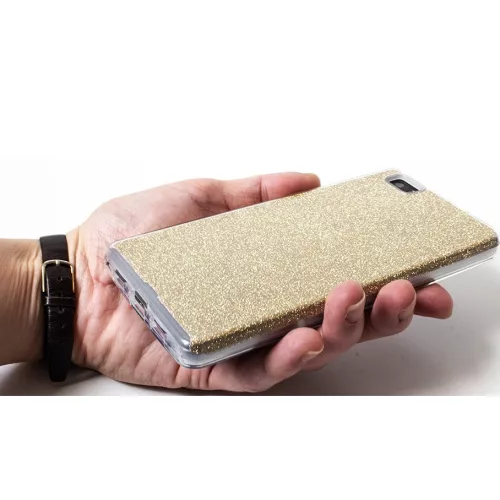 Samsung Galaxy S25 FE SM-S731, Szilikon tok, csillogó, Forcell Shining, arany