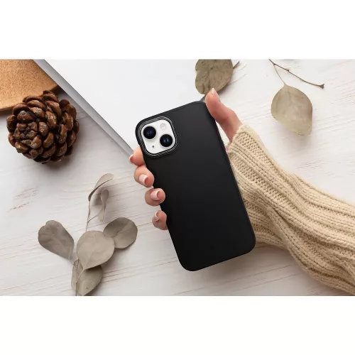 Samsung Galaxy S25 FE SM-S731, Szilikon tok, közepesen ütésálló, fémhatású kamera keret, Frame Case, fekete