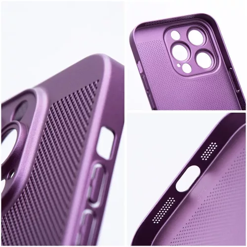 Samsung Galaxy A17 4G / A17 5G SM-A175F / A176B, Műanyag hátlap védőtok, légáteresztő, lyukacsos minta, Breezy, lila