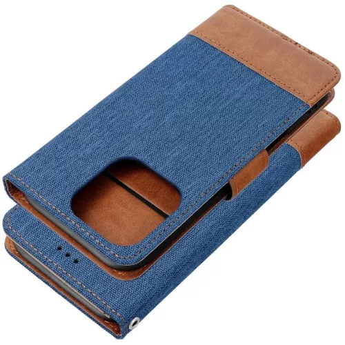 Samsung Galaxy A17 4G / A17 5G SM-A175F / A176B, Oldalra nyíló tok, stand, kártyatartóval, farmer minta, Jeans Book, kék