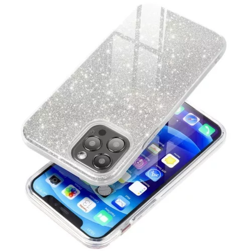 Samsung Galaxy A17 4G / A17 5G SM-A175F / A176B, Szilikon tok, csillogó, Forcell Shining, ezüst