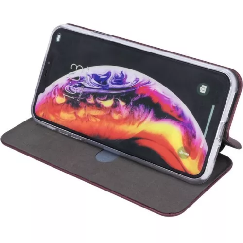 Samsung Galaxy A17 4G / A17 5G SM-A175F / A176B, Oldalra nyíló tok, stand, Forcell Elegance, bordó