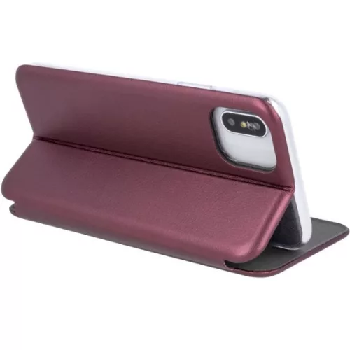 Samsung Galaxy A17 4G / A17 5G SM-A175F / A176B, Oldalra nyíló tok, stand, Forcell Elegance, bordó
