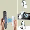Samsung Galaxy S25 Plus SM-S936, Műanyag hátlap védőtok + szilikon keret, Magsafe töltővel kompatibilis, Magmat Magsafe, áttetsző/fekete