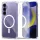 Samsung Galaxy S25 SM-S931, Műanyag hátlap védőtok + szilikon keret, Magsafe töltővel kompatibilis, FlexAir Hybrid Magsafe, átlátszó