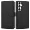 Samsung Galaxy S25 SM-S931, Oldalra nyíló tok, stand, mágnes csattal, TP Wallett, fekete