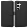 Samsung Galaxy S25 FE SM-S731, Oldalra nyíló tok, stand, mágnes csattal, TP Wallett, fekete