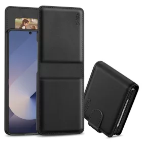   Samsung Galaxy Z Flip7 SM-F766B, Oldalra nyíló tok, stand, mágnes csattal, TP Wallett, fekete