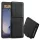 Samsung Galaxy Z Flip6 / Z Flip7 FE SM-F741B / F761B, Oldalra nyíló tok, stand, mágnes csattal, TP Wallett, fekete