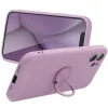 Apple iPhone 17, Szilikon tok, stand, telefontartó gyűrű, Roar Amber, lila