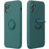 Apple iPhone 16 Plus, Szilikon tok, stand, telefontartó gyűrű, Roar Amber, zöld