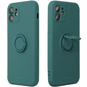   Apple iPhone Air (2025), Szilikon tok, stand, telefontartó gyűrű, Roar Amber, zöld