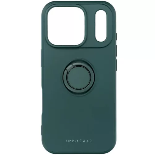 Apple iPhone Air (2025), Szilikon tok, stand, telefontartó gyűrű, Roar Amber, zöld