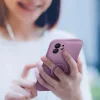 Samsung Galaxy A15 4G / A15 5G SM-A155F / A156B, Szilikon tok, stand, telefontartó gyűrű, Roar Amber, lila