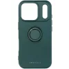 Samsung Galaxy A35 5G SM-A356B, Szilikon tok, stand, telefontartó gyűrű, Roar Amber, zöld