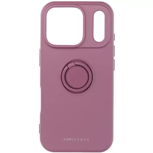 Samsung Galaxy S25 SM-S931, Szilikon tok, stand, telefontartó gyűrű, Roar Amber, lila