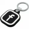 Közösségi média kulcstartó, NFC chippel, Facebook logóval, NFC Keychain, fekete/fehér